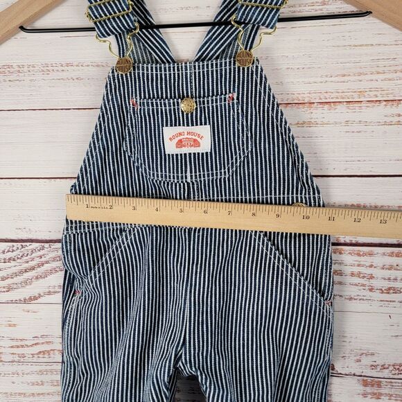 Round House  Overalls Hickory Railroad Stripe Size 18 Months EUC - Picture 5 of 8